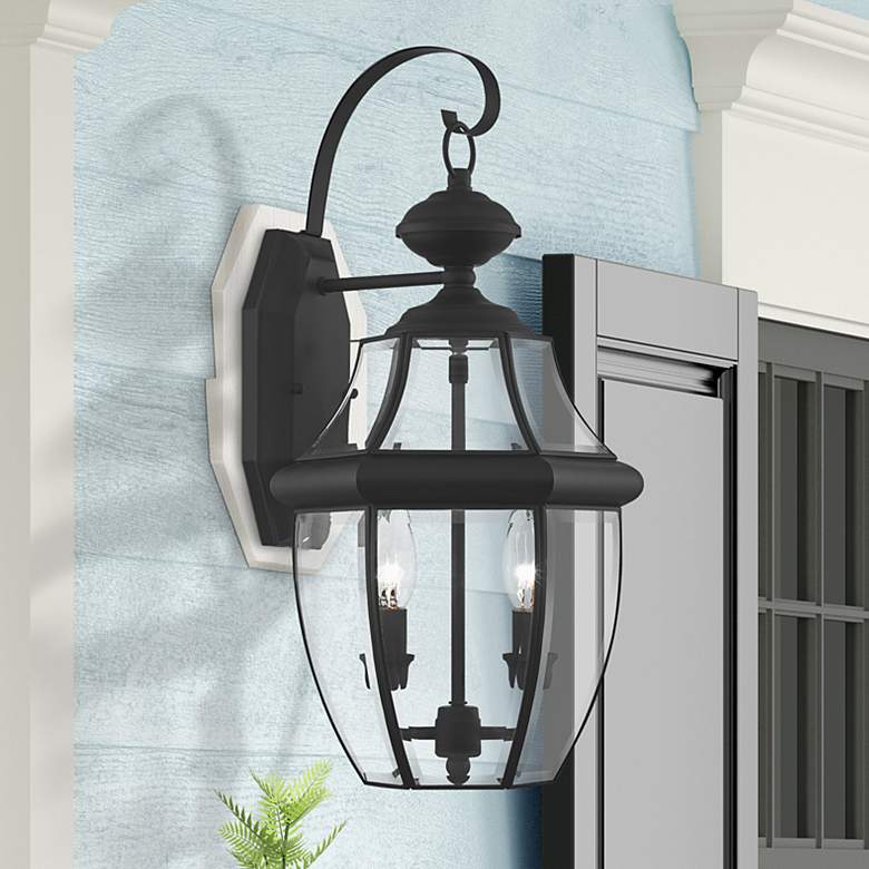 Image 2 Monterey 20 1/4" High 2-Light Black Outdoor Wall Light