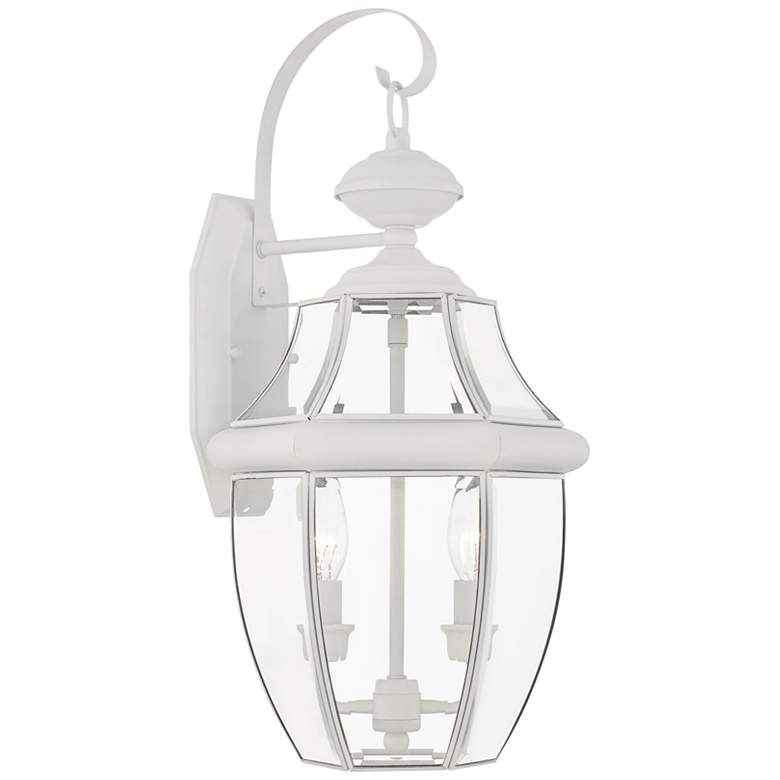 Image 1 Monterey 20 1/4 inchH White Downward Lantern Outdoor Wall Light