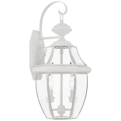 Monterey 20 1/4&quot;H White Downward Lantern Outdoor Wall Light