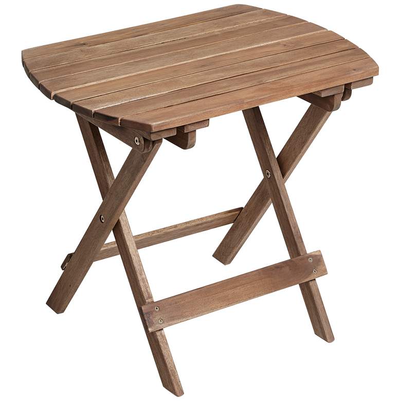 Image 3 Monterey 20 inch Wide Natural Wood Outdoor Side Table