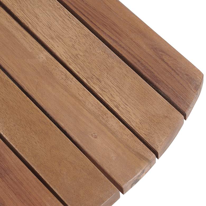Image 4 Monterey 20" Wide Natural Wood Outdoor Side Table more views