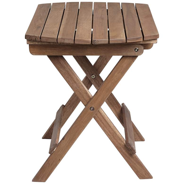 Image 6 Monterey 20" Wide Natural Wood Outdoor Side Table more views