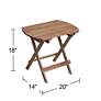 Monterey 20" Wide Natural Wood Outdoor Side Table in scene