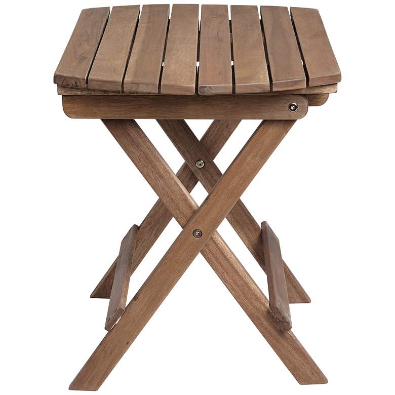Image 4 Monterey 20 inch Wide Natural Wood Outdoor Side Tables Set of 2 more views