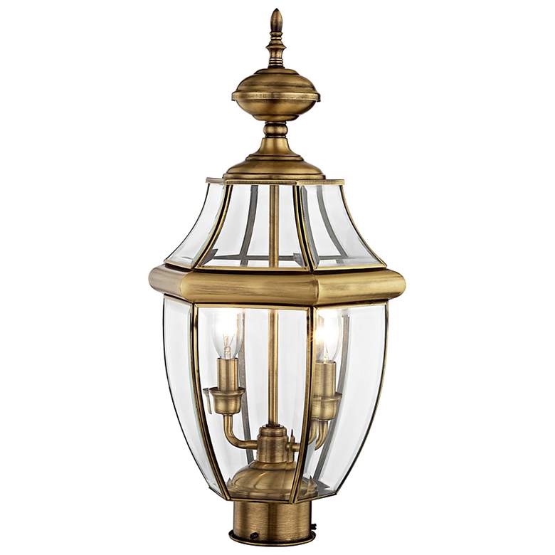 Image 5 Monterey 21.5-in H Antique Brass Post Light more views