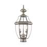 3_Monterey 21 1/2" High Brushed Nickel Outdoor Post Light more views