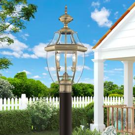 Monterey 21 1/2"H Antique Brass 2-Light Outdoor Post Light Monterey 21 1/2"H Antique Brass 2-Light Outdoor Post Light