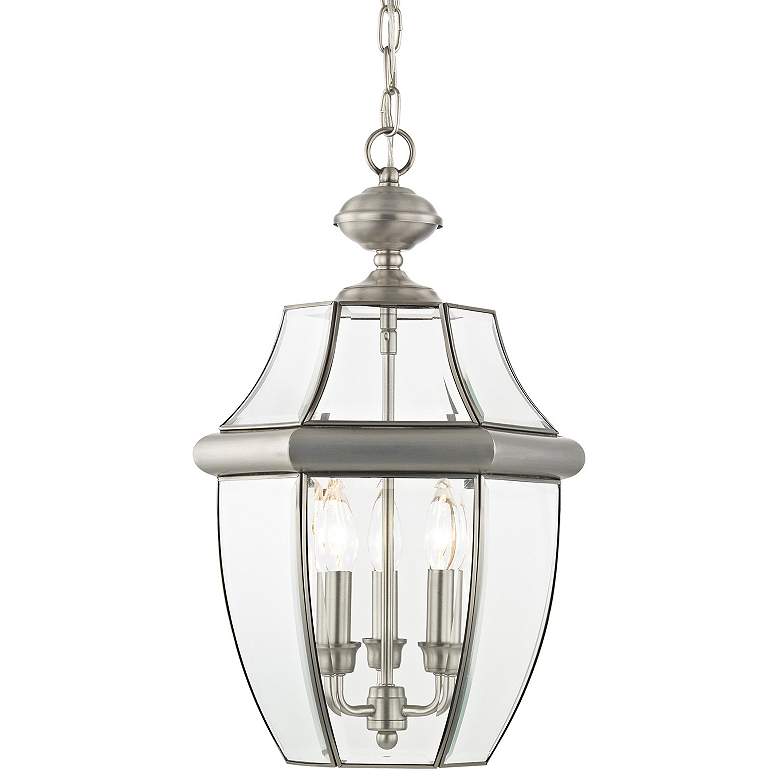 Image 1 Monterey 21-in Brushed Nickel Outdoor Pendant Light