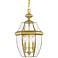 Monterey 21-in Polished Brass Outdoor Pendant Light