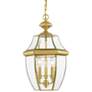 Monterey 21-in Polished Brass Outdoor Pendant Light