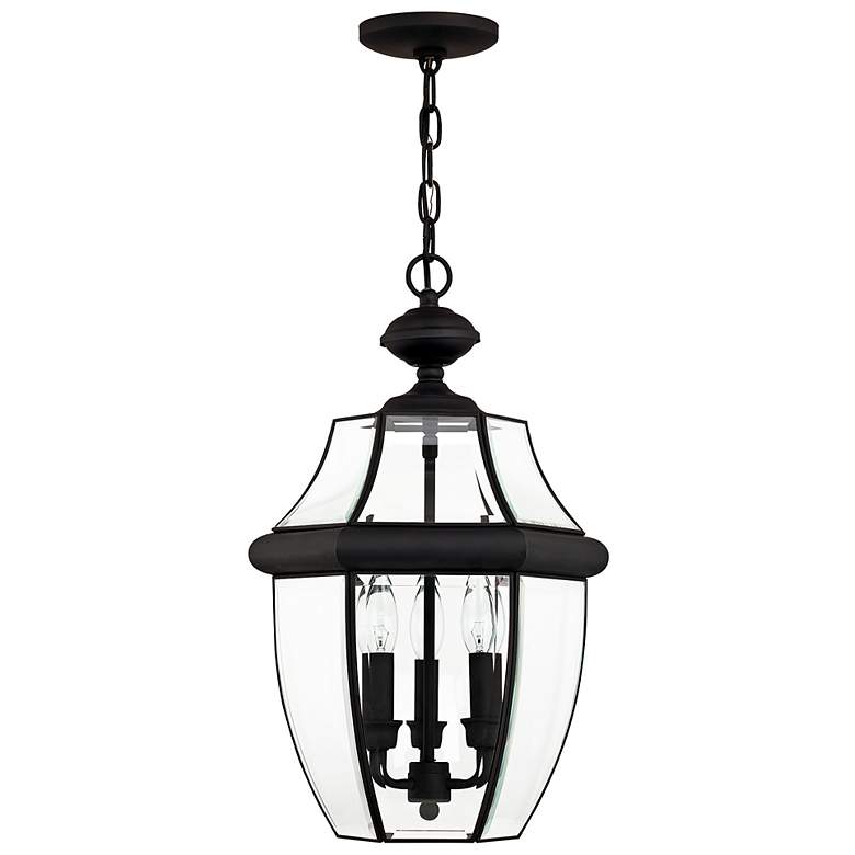 Image 5 Monterey 21" High Black 3-Light Outdoor Hanging Light more views