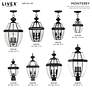 7_Monterey 21" High Black 3-Light Outdoor Hanging Light more views