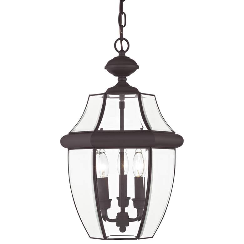 Image 1 Monterey 21" High Bronze 3-Light Outdoor Hanging Light