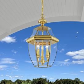Monterey 21"H Polished Brass 3-Light Outdoor Hanging Light Monterey 21"H Polished Brass 3-Light Outdoor Hanging Light
