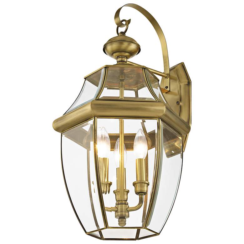 Image 7 Monterey 22 1/2" High Antique Brass Outdoor Wall Light more views