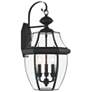 3_Monterey 22 1/2" High Black 3-Light Outdoor Wall Lantern