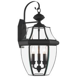 Monterey 22 1/2" High Black 3-Light Outdoor Wall Lantern