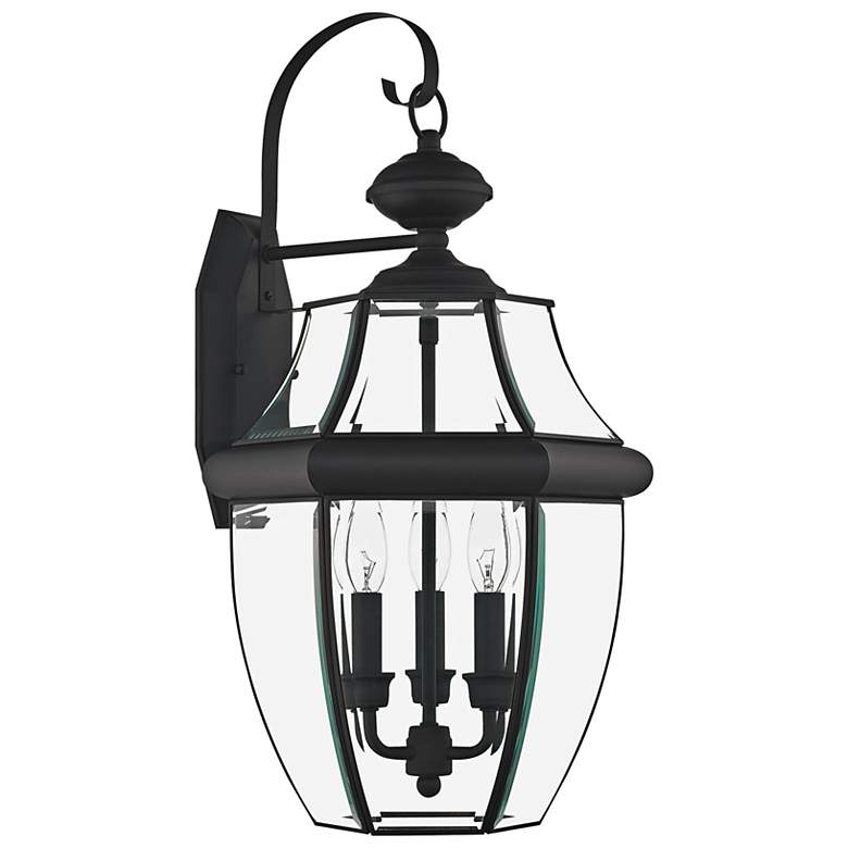 Image 5 Monterey 22 1/2" High Black 3-Light Outdoor Wall Lantern more views