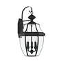 5_Monterey 22 1/2" High Black 3-Light Outdoor Wall Lantern more views