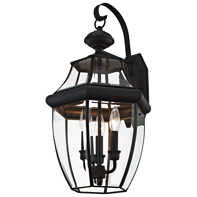 Image 6 Monterey 22 1/2" High Black 3-Light Outdoor Wall Lantern more views