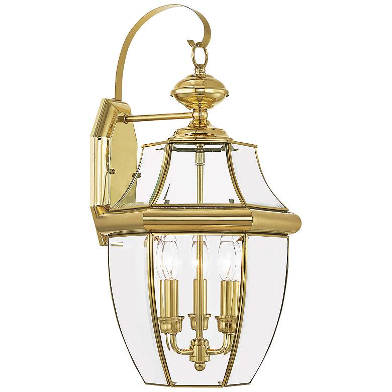 Image 2 Monterey 22 1/2" High Polished Brass Outdoor Wall Light