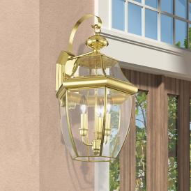 Monterey 22 1/2" High Polished Brass Outdoor Wall Light Monterey 22 1/2" High Polished Brass Outdoor Wall Light
