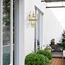 Monterey 22 1/2" High Polished Brass Outdoor Wall Light