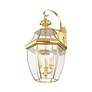 Monterey 22 1/2" High Polished Brass Outdoor Wall Light