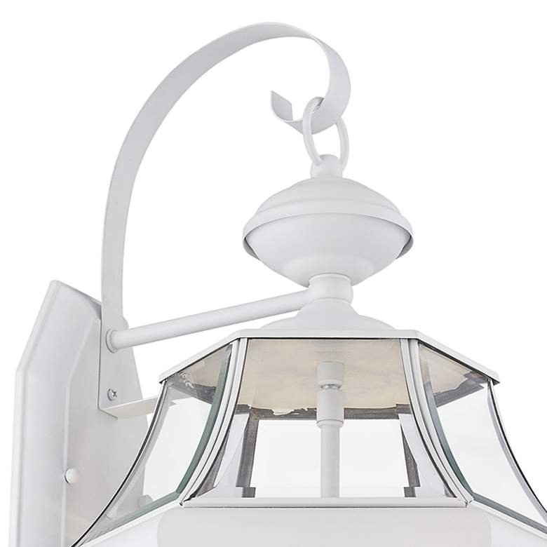 Image 3 Monterey 22 1/2"H White Downward Lantern Outdoor Wall Light more views
