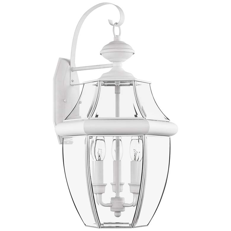 Image 4 Monterey 22 1/2 inchH White Downward Lantern Outdoor Wall Light more views