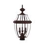 Monterey 23 1/2" High Bronze 3-Light Outdoor Post Light