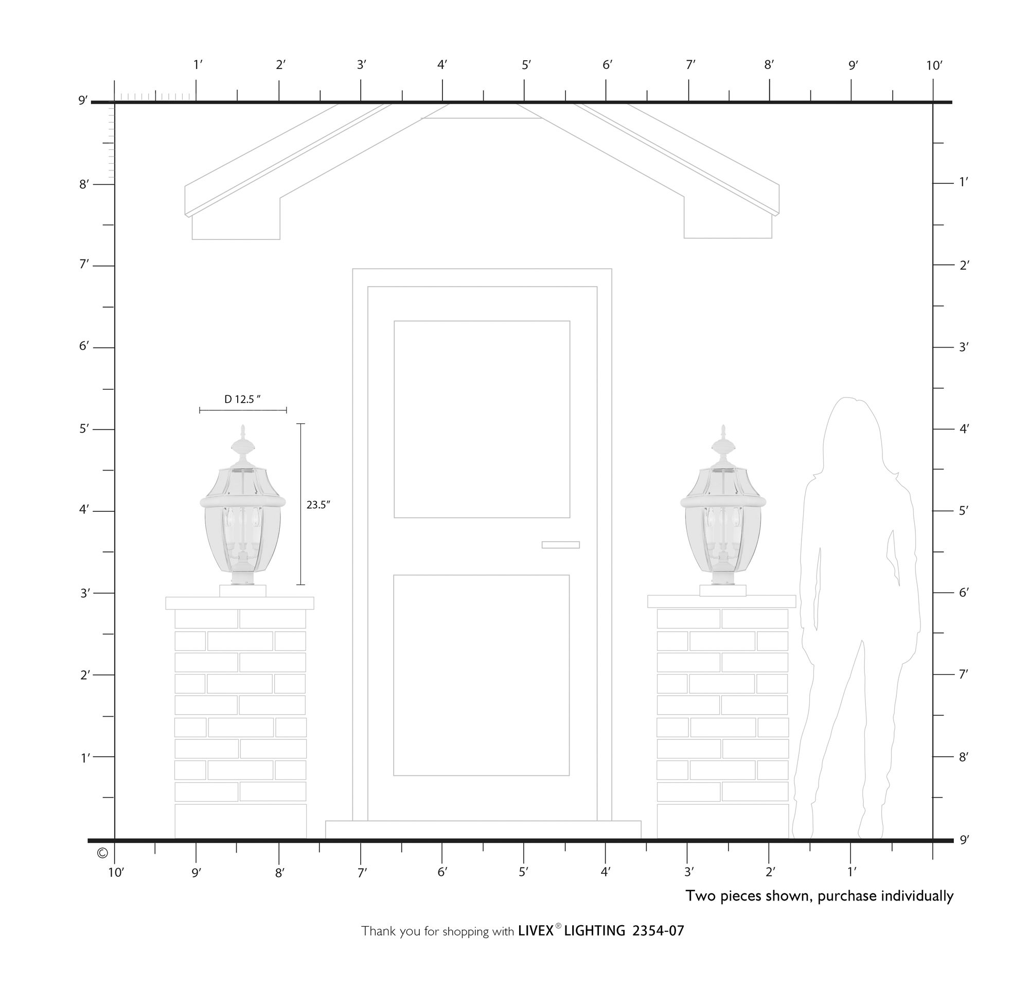 Monterey 23 1/2" High Bronze 3-Light Outdoor Post Light