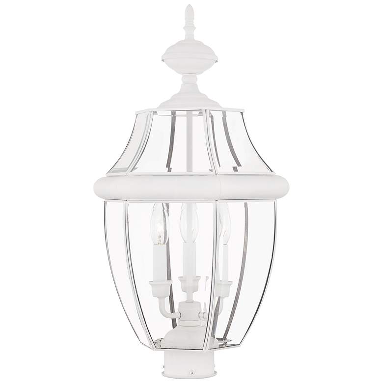 Image 1 Monterey 23 1/2" High White Lantern Outdoor Post Light