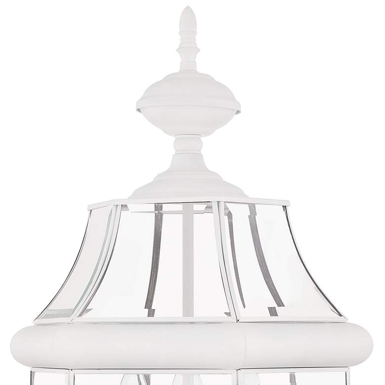 Image 2 Monterey 23 1/2" High White Lantern Outdoor Post Light more views