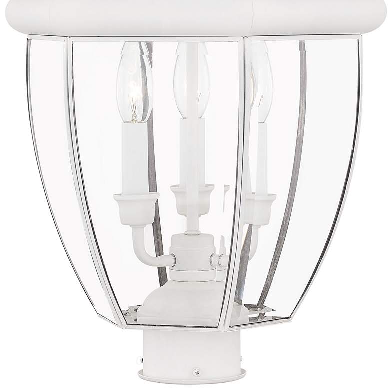 Image 3 Monterey 23 1/2 inch High White Lantern Outdoor Post Light more views