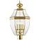 Monterey 29" High Polished Brass 4-Light Outdoor Post Light