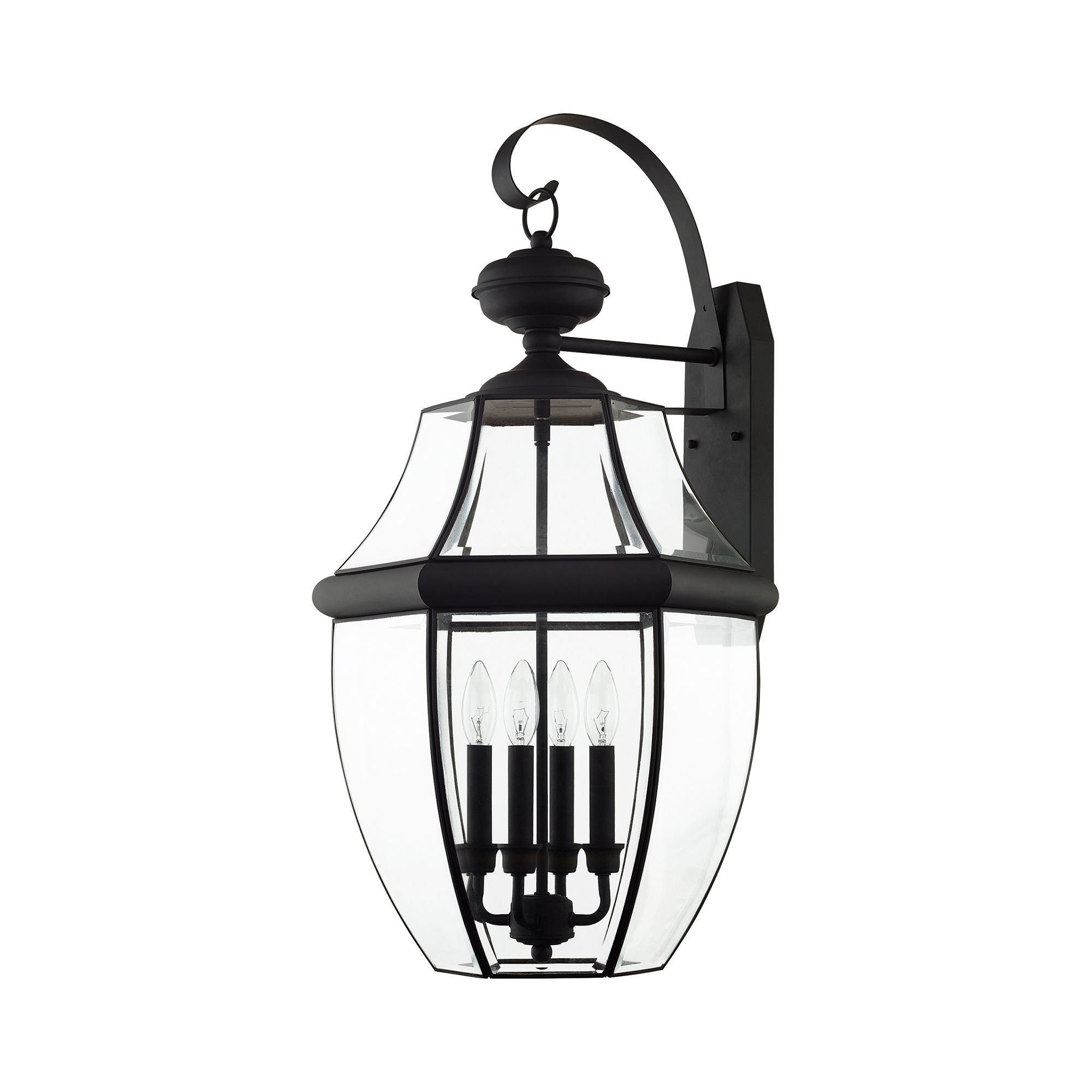 Image 3 Monterey 30-in H Black Candelabra Base (E-12) Outdoor Wall Light more views