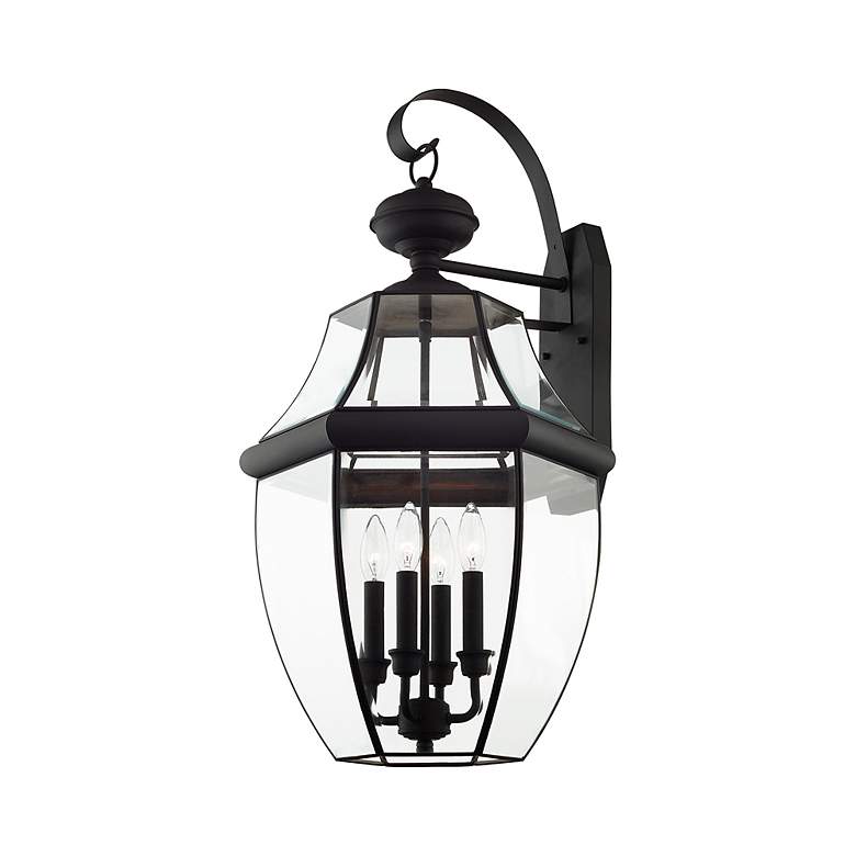 Image 4 Monterey 30-in H Black Candelabra Base (E-12) Outdoor Wall Light more views