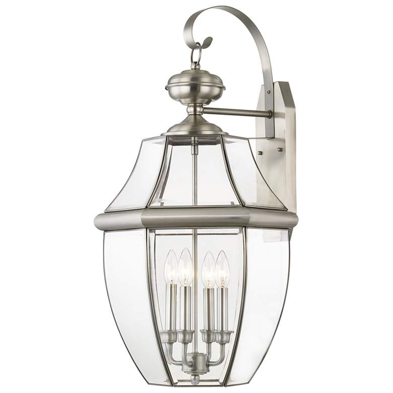 Image 1 Monterey 4 Light Brushed Nickel Outdoor Wall Lantern