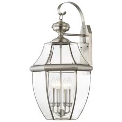 Monterey 4 Light Brushed Nickel Outdoor Wall Lantern