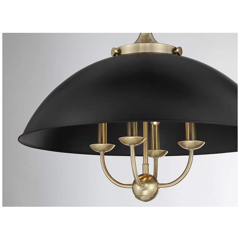 Image 6 Monterey 4-Light Pendant in Matte Black and Warm Brass more views
