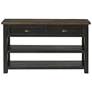 Monterey 50" Wide Black and Brown Sofa Console Table