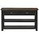Monterey 50" Wide Black and Brown Sofa Console Table