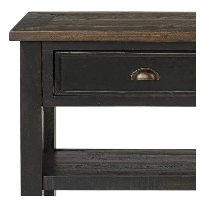 Image 2 Monterey 50 inch Wide Black and Brown Sofa Console Table more views