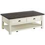Monterey 50" Wide Brown and Off-White Coffee Table