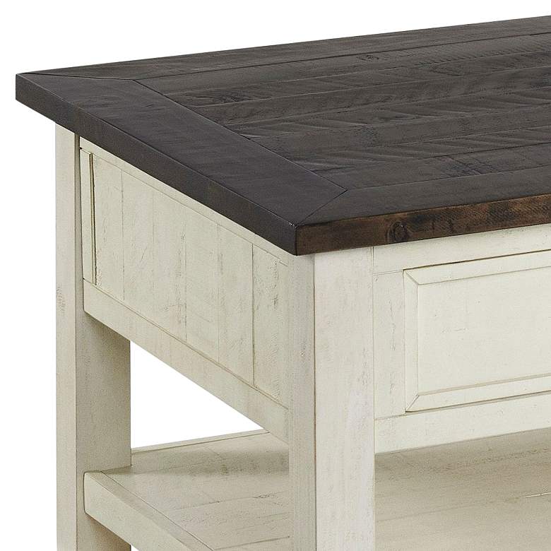 Image 3 Monterey 50" Wide Brown and Off-White Coffee Table more views