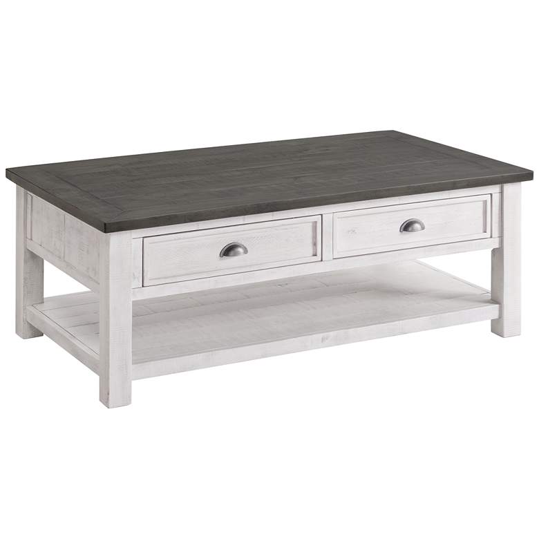 Image 1 Monterey 50" Wide Dark Gray and Off-White Coffee Table