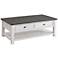 Monterey 50" Wide Dark Gray and Off-White Coffee Table