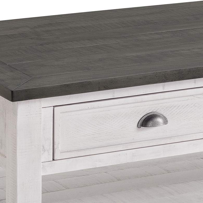 Image 2 Monterey 50" Wide Dark Gray and Off-White Coffee Table more views