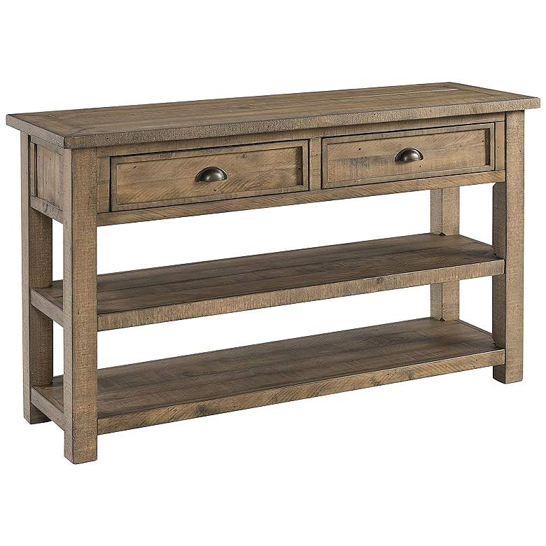 Image 2 Monterey 50 inch Wide Reclaimed Natural Sofa Console Table